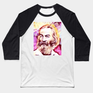 Walt Whitman Pink Portrait | Walt Whitman Artwork 13 Baseball T-Shirt